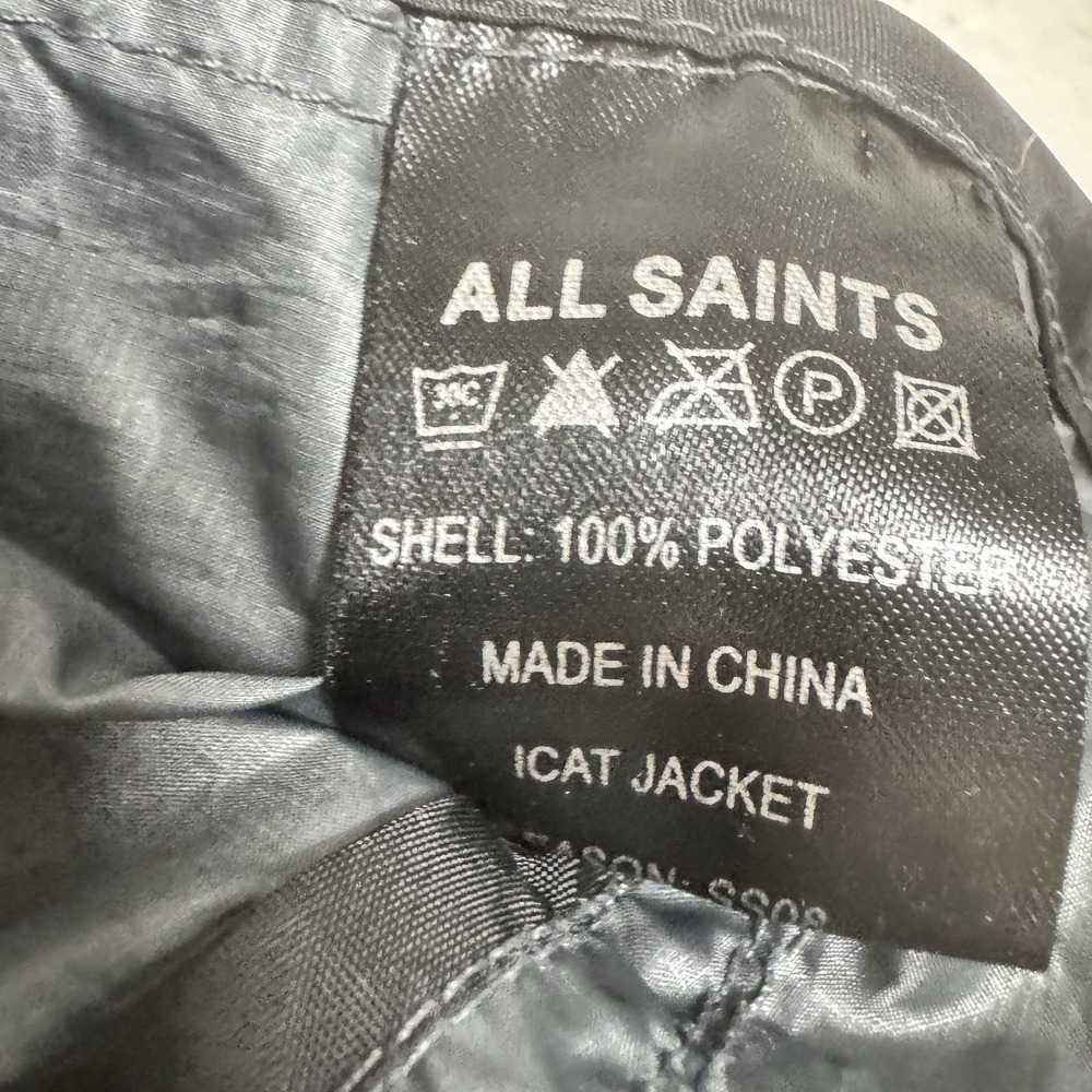 All Saints Icat Jacket Mens Small Gray 2008 Festival Full Zip Pockets‎ - Picture 4 of 8